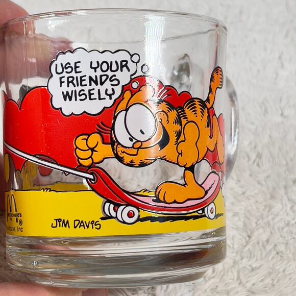 Vintage Anchor Hocking X McDonalds X Garfield 1978 Two Coffee Mugs Jim Davis USA - Picture 8 of 15